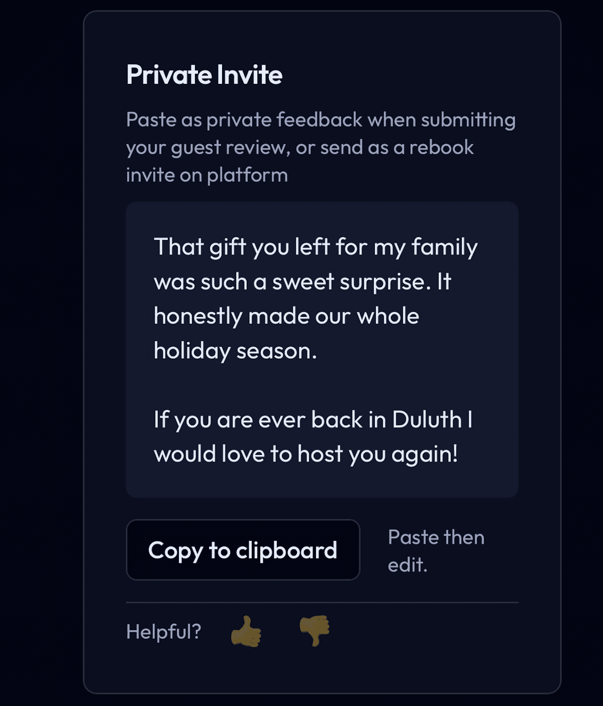 Private Invite